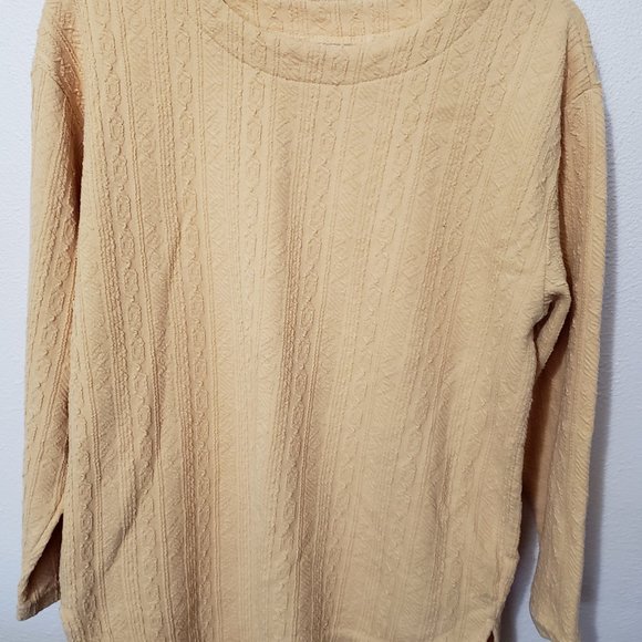 Adolpho Sport Yellow Top Sweater Size Medium - Picture 2 of 6